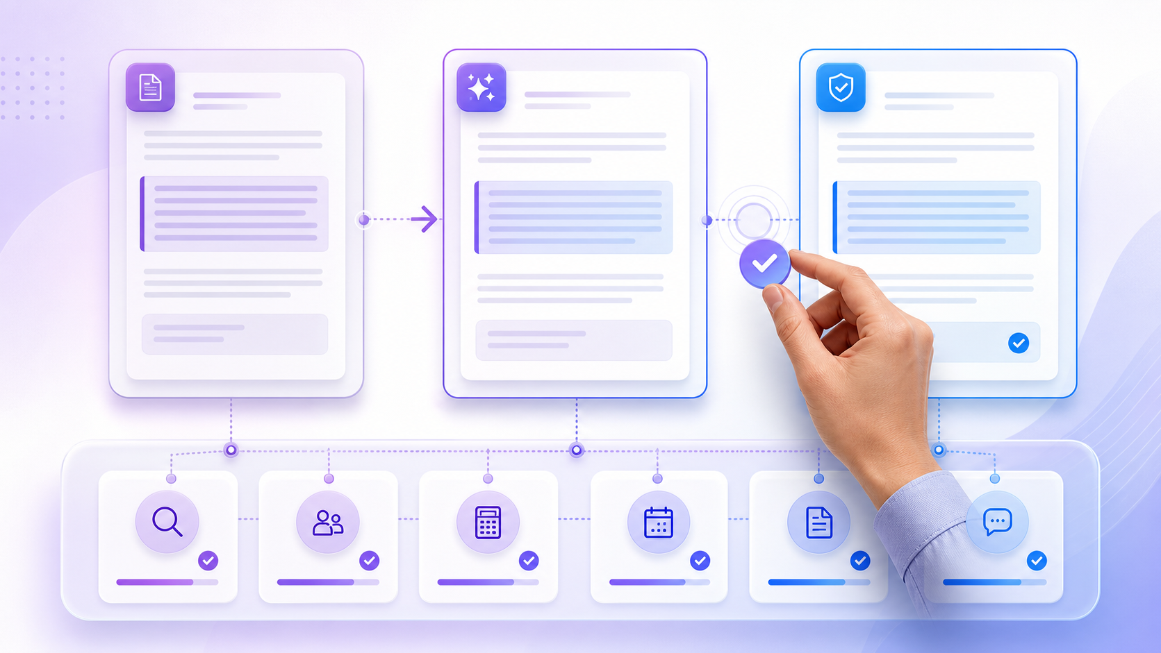 Original grant paragraph, AI editing candidate, and reviewed version aligned with verification checks